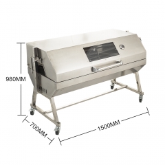 Barbeque Smoker Roast Whole Lamb Rotary Stainless Grilled Chicken Grill Machine