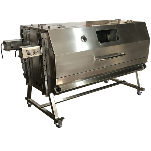 Double Location BBQ Spit Roaster Two Spit Grill Gas And Charcoal Pig Two Spit Roaster