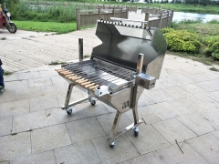 Rotating BBQ Skewer All Stainless Steel Lamb Rotisseries BBQ Grill Spit Roaster