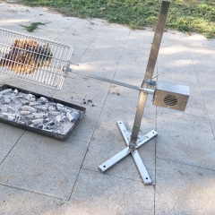 Outdoor BBQ Rotisserie Grill Grilling Fish Basket