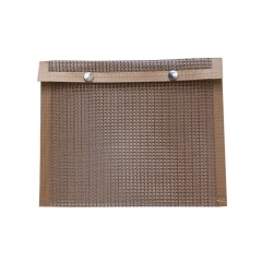 Hot Selling barbecue Non-Stick fiberglass coated with PTFE Grilling Bag heat resistance Picnic tools BBQ Baking grill mesh Bag