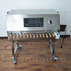 Rotating lamb Stainless Steel Charcoal BBQ Roster with kebab top set