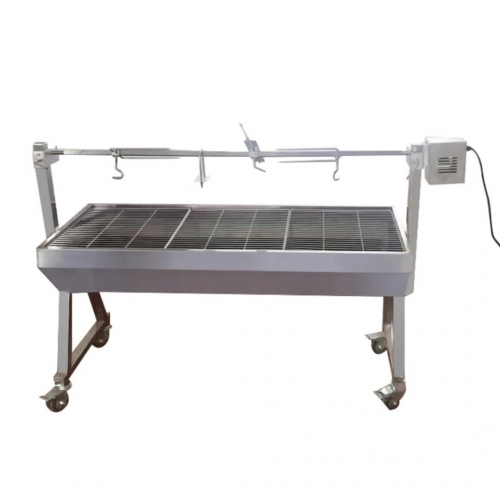 Commercial stainless steel charcoal lamb pig bbq grill spit roast machine