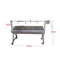 Commercial stainless steel charcoal lamb pig bbq grill spit roast machine