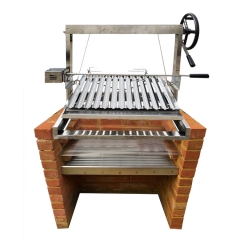 Parrilla argentina Santa maria V-grill stainless steel V groove grill grate with drip pan