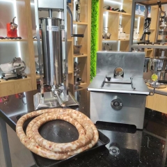 Home business new sausage cotton thread splitting and strapping machine, new sausage snapping machine