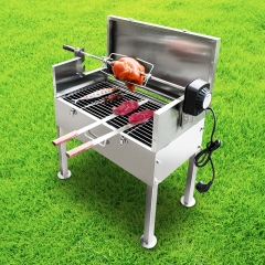 Stainless Steel Cypriot Rotisserie Souvlaki Grill Automatic Rotate BBQ Grills