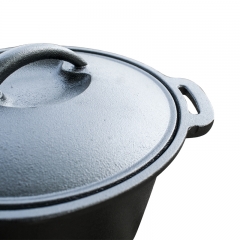 Non-Stick Pan with Lid Cast Iron Deep Pan, Small Milk Pot with Handle,Uncoated Saucepan Stock Pot