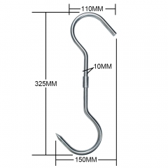 Stainless Steel S Hook Smoking Hooks Meat Processing for Hanging Drying BBQ Grilling Sausage Chicken Beef Hook Tool