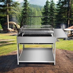 flip bbq grill Rotating BBQ Turning Easy Net Flip Grill BasketOutdoor Picnic Stainless Steel Portable Collapsible Charcoal Camping Bbq Grill flip grill
