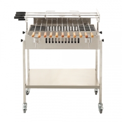 Cypriot Foukou Automatic Electric Motor Turning BBQ Charcoal Chicken Grill Machine