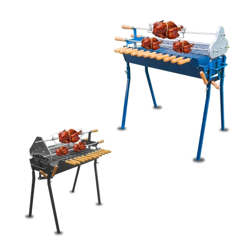 Stainless steel lifting roasted chicken beef Cyprus barbecue grill