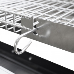 Outdoor camping stainless steel pedal flip 180 degree rotating barbecue grill