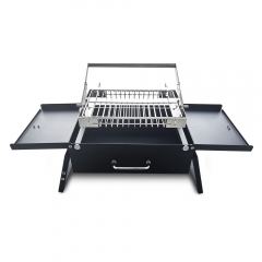 Portable stainless steel outdoor camping barbecue chicken black folding flip barbecue grill