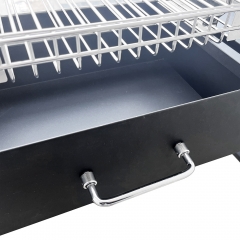 Portable stainless steel outdoor camping barbecue chicken black folding flip barbecue grill