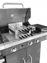 Outdoor camping portable electric stainless steel double-layer Cyprus BBQ grill