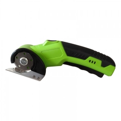 Cordless electric scissors or box cutters, used for cutting materials such as cardboard, fabric, leather, and plastic.  