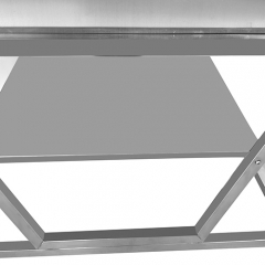 stainless steel Cyprus-style rotisserie BBQ grill with an automatic chain-driven skewer system