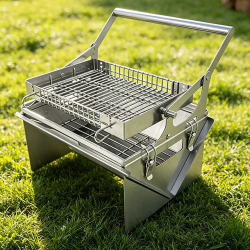 bbq grill Camping turnover The top bbq grid could over turn 360⁰through the handle,charcoal pan with foldable legs
