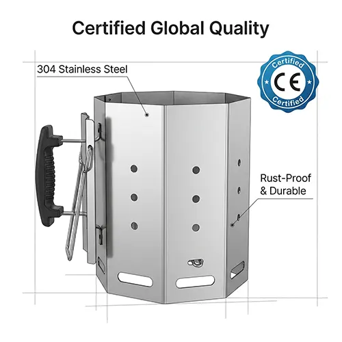 Outdoor camping commercial large capacity stainless steel charcoal bucket