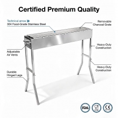 Heavy-Duty Portable Stainless Steel Charcoal Grill: The Ultimate Narrow-Body Solution for High-Efficiency Grilling