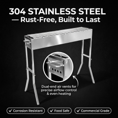 Heavy-Duty Portable Stainless Steel Charcoal Grill: The Ultimate Narrow-Body Solution for High-Efficiency Grilling