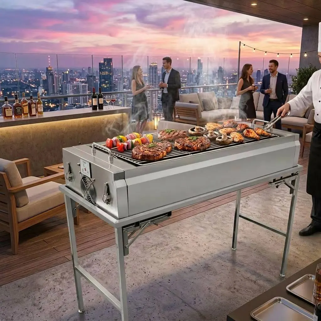 Precision Meets Performance: The Professional 304 Stainless Steel BBQ Station with Smart Airflow Technology