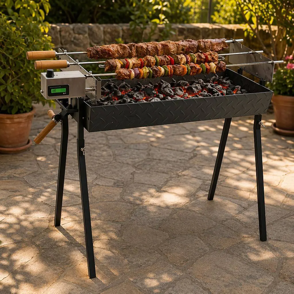 Traditional Cyprus Foukou Charcoal Rotisserie Grill: Authentic Heritage Meets Smart Digital Precision