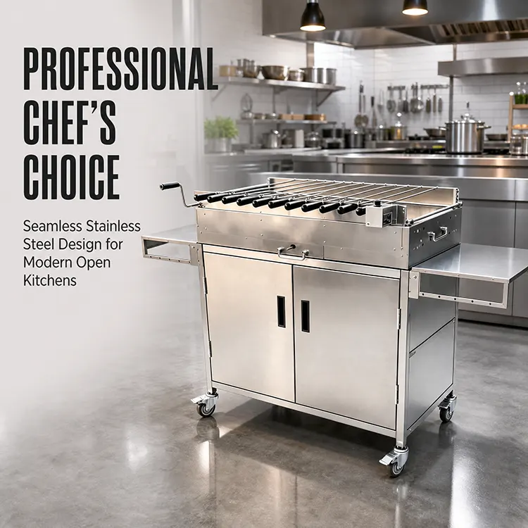Professional Cypriot-Style Rotisserie Station: Industrial Efficiency Meets Gourmet Precision